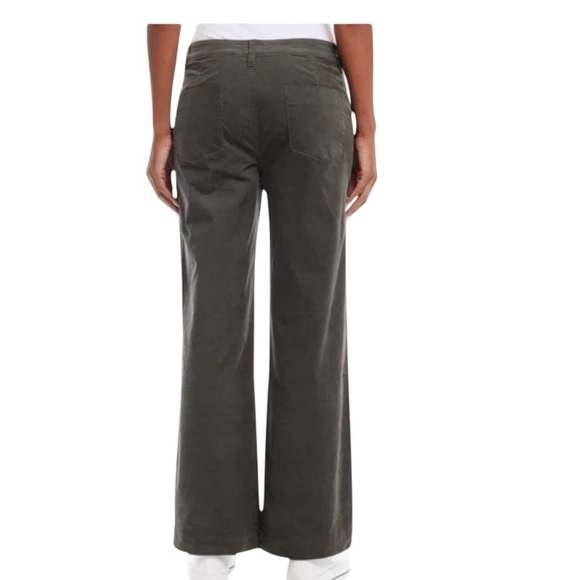 Weatherproof Vintage Wide-Leg Corduroy, Size: 10 Color: Olive Green - Picture 3 of 8